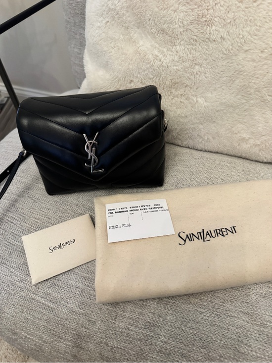 Saint Laurent Handbags - Saint Laurent LouLou Toy Chevron Leather Crossbody Bag (2024)
